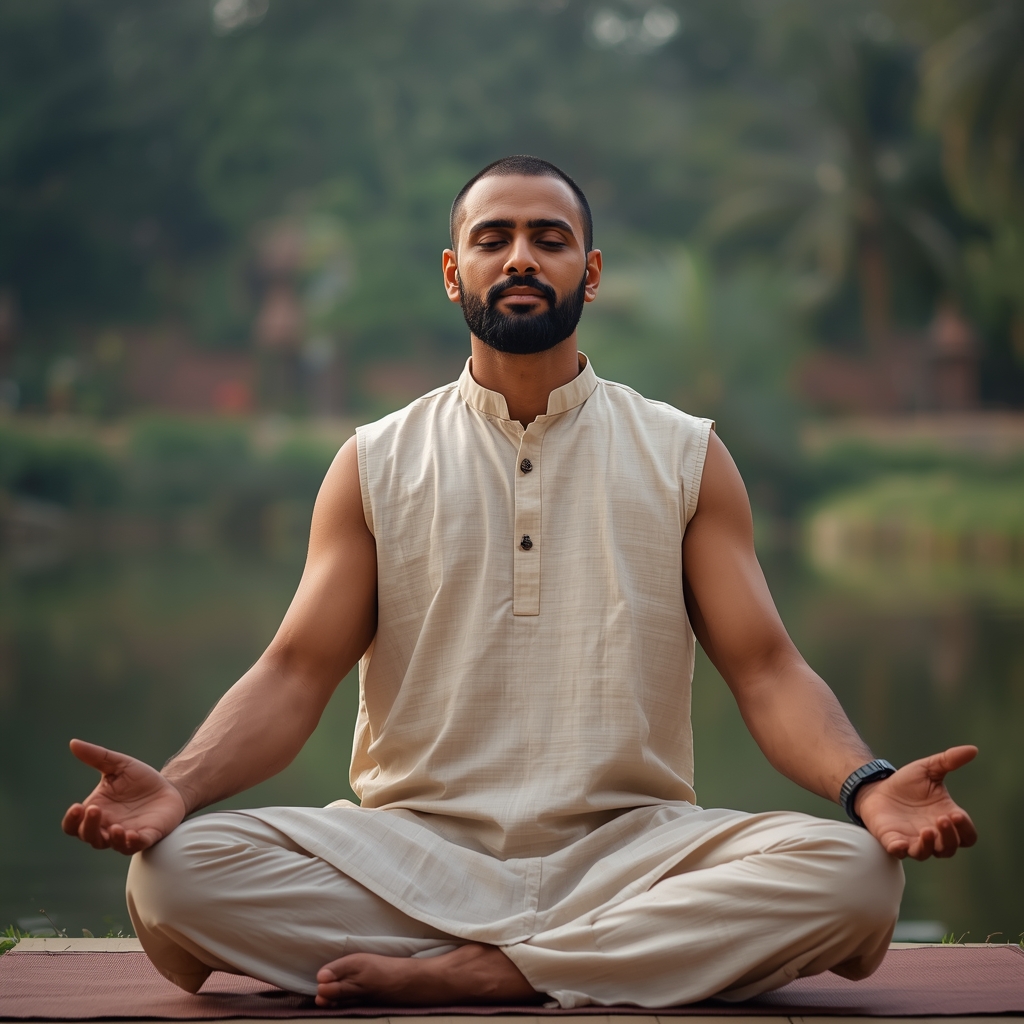 Lucid_Origin_A_32yearold_Indian_man_with_a_trimmed_beard_athle_0